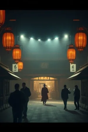 黑白临界竖版封面，黑白分割的台阶与光线