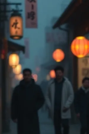 孤岛电台竖版封面，海雾中的天线塔与信号灯