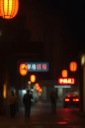 暗河渡口竖版封面，摆渡人与夜雾中的木船