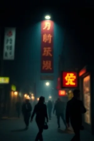 雾港纪事竖版封面，雾气笼罩的港口吊臂